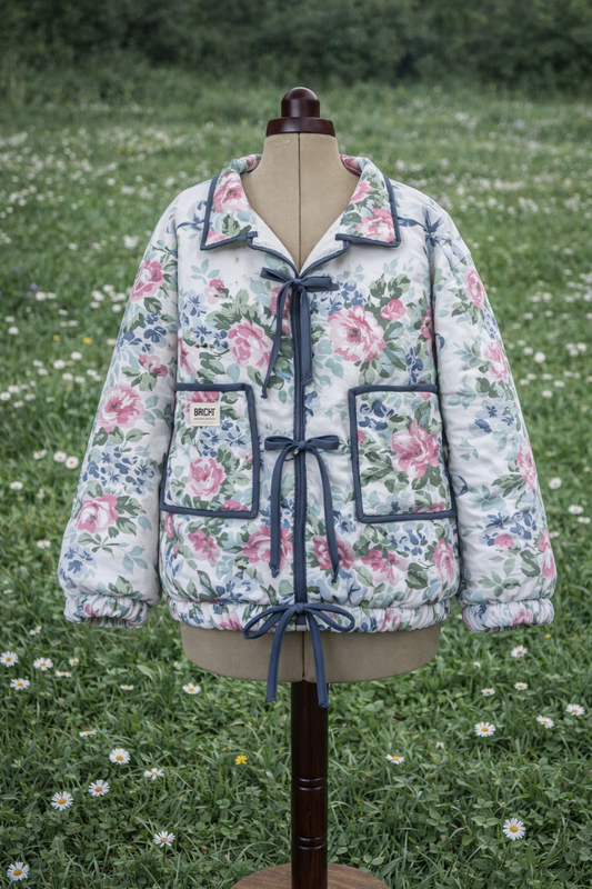 Veste bombers fleuri vintage