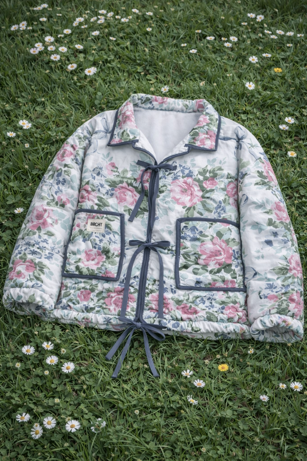 Veste bombers fleuri vintage